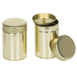 Kulaté plechovky: gold double lid tin, Art. 2024