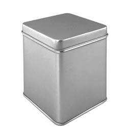 Square tins: silver square 100g, Art. 2050