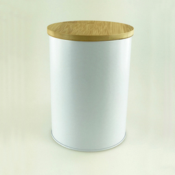 Kulaté plechovky: Bambusdeckeldose white, Art. 2120