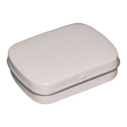 Obdélníkové plechovky: Pocket tin white, Art. 3081