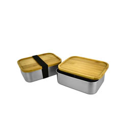 Onze bestsellers: Stainless Steel Lunchbox Bamboo XL