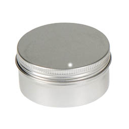 Ronde blikken: Aludose, Runde Schraubdeckeldose aus Aluminium; mit Compound; blank